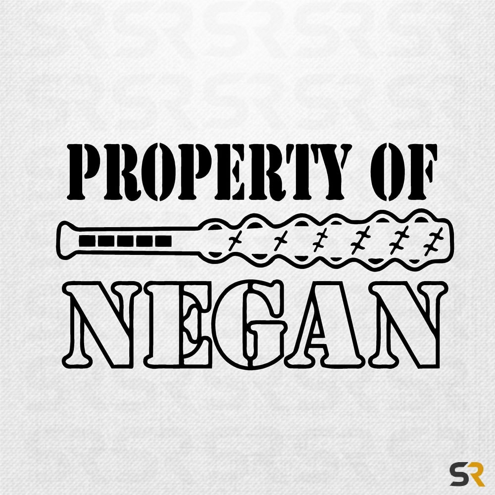 Image of Property Of Negan Decal, Walking Dead Sticker, Walking Dead Decals