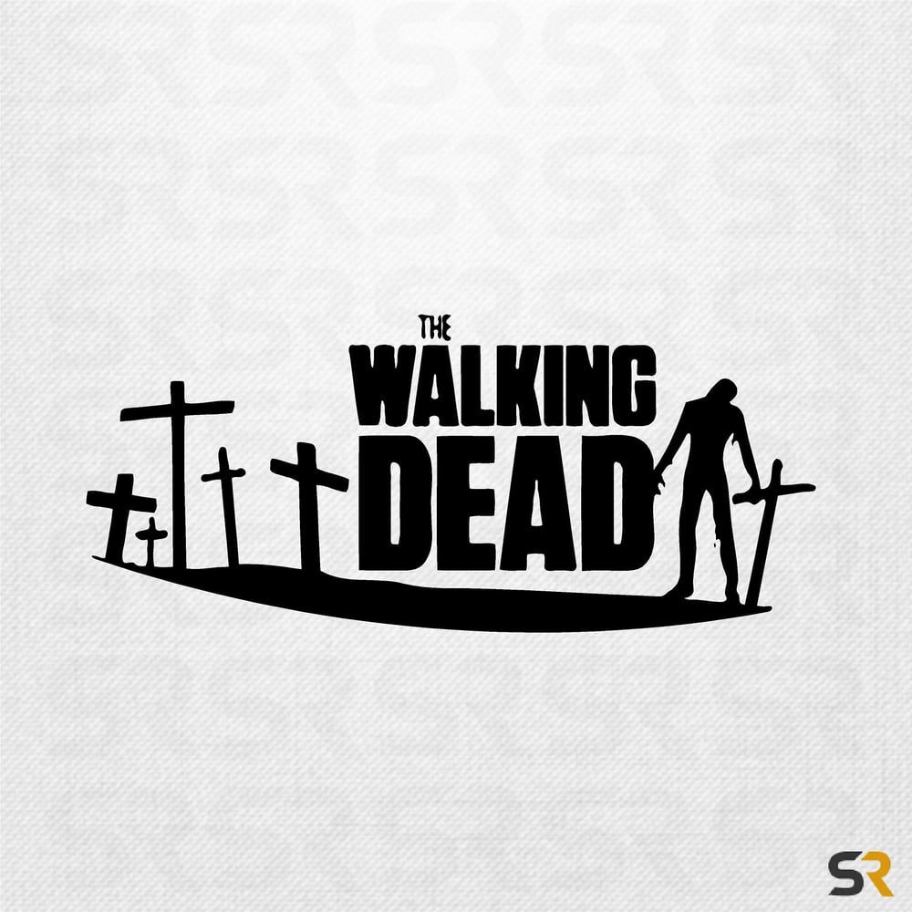 Image of Walking Dead Decals, Walking Dead Zombie Decal, Walking Dead Cross Decals, Walking Dead Movie Decal