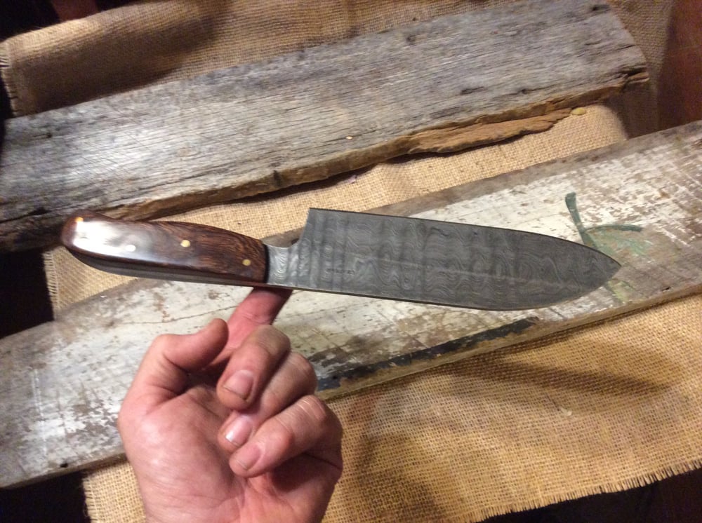 Image of Alabama Damscus Santoku 7"