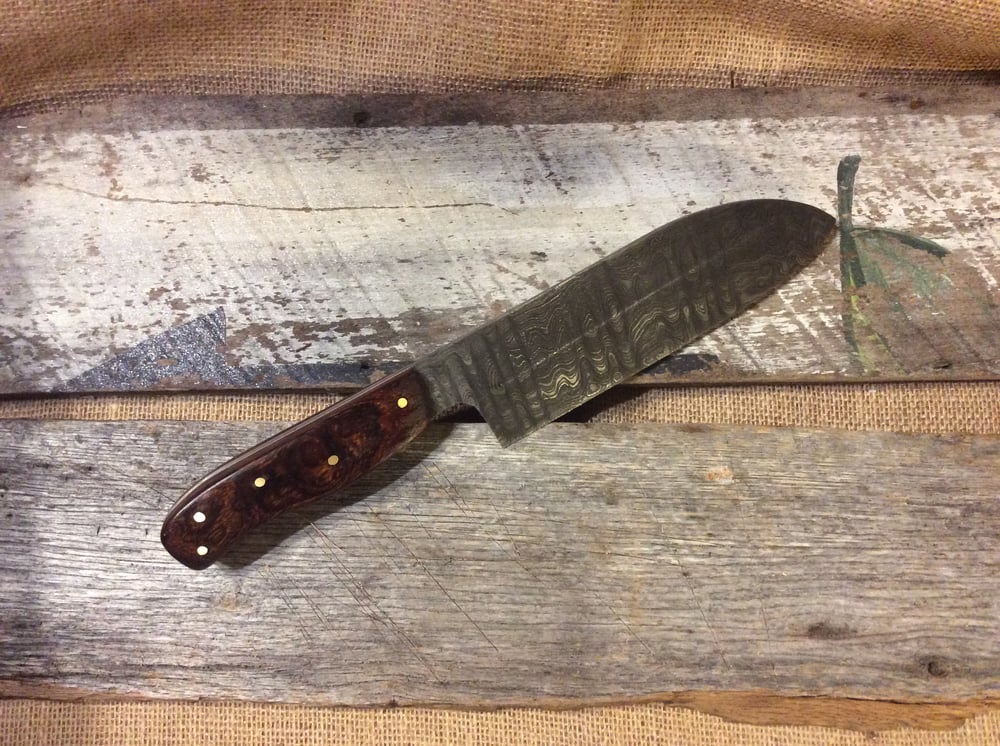 Image of Alabama Damscus Santoku 7"