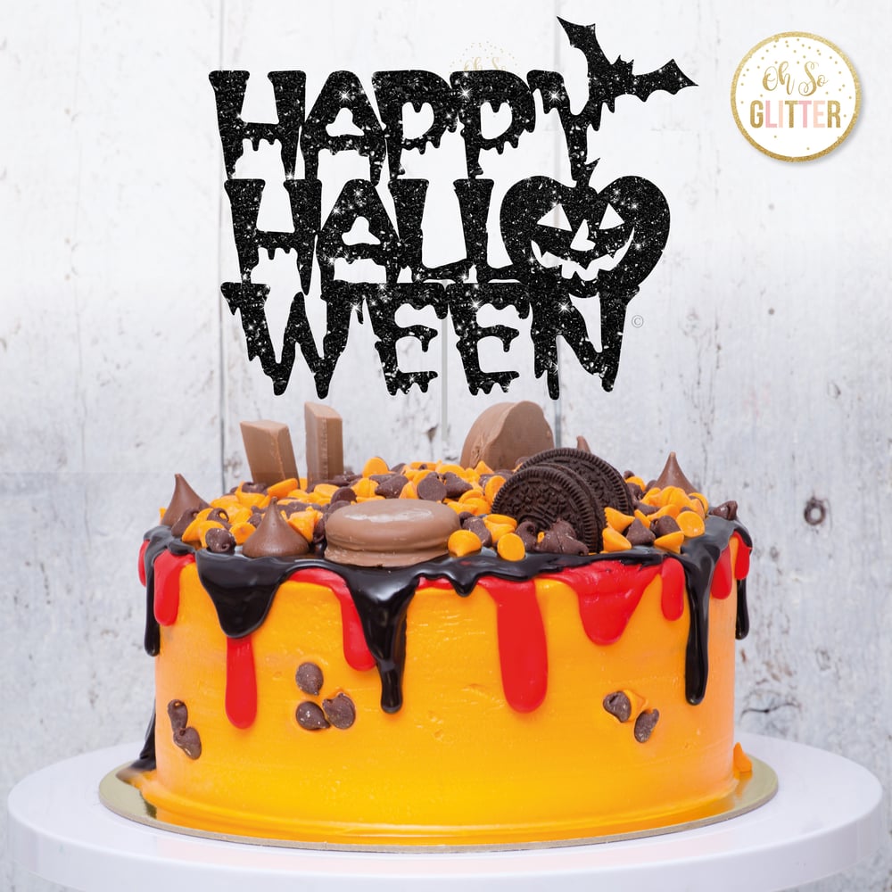 Image of Happy Halloween cake topper