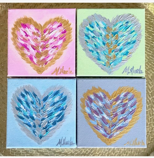 Image of 5x5" Think Pink Prayer Heart