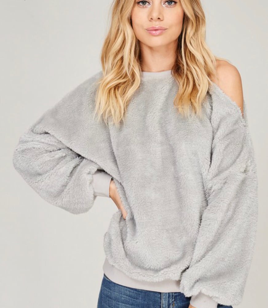 Image of Furry Sweatshirt (Grey)