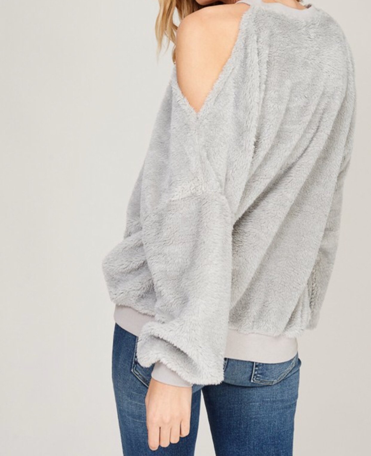 Image of Furry Sweatshirt (Grey)