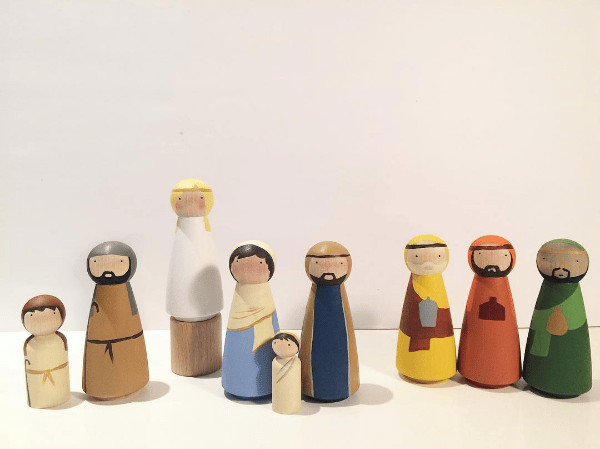 Image of Hand Painted Nativity Set