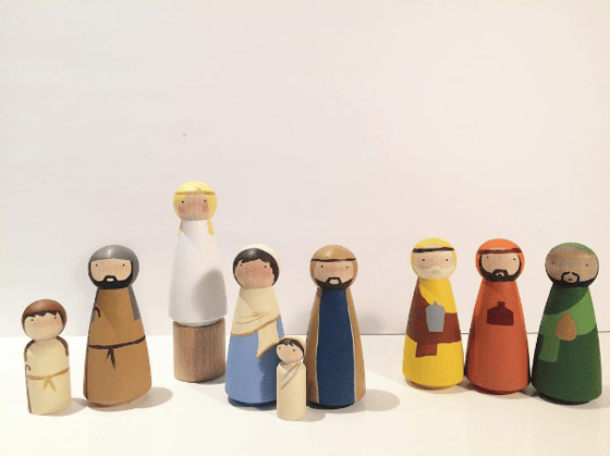 Image of Hand Painted Nativity Set
