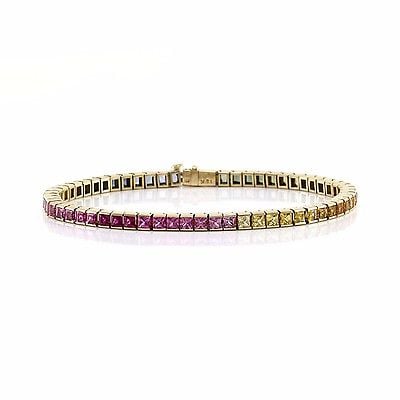 Image of 18K Colored Sapphire Bracelet