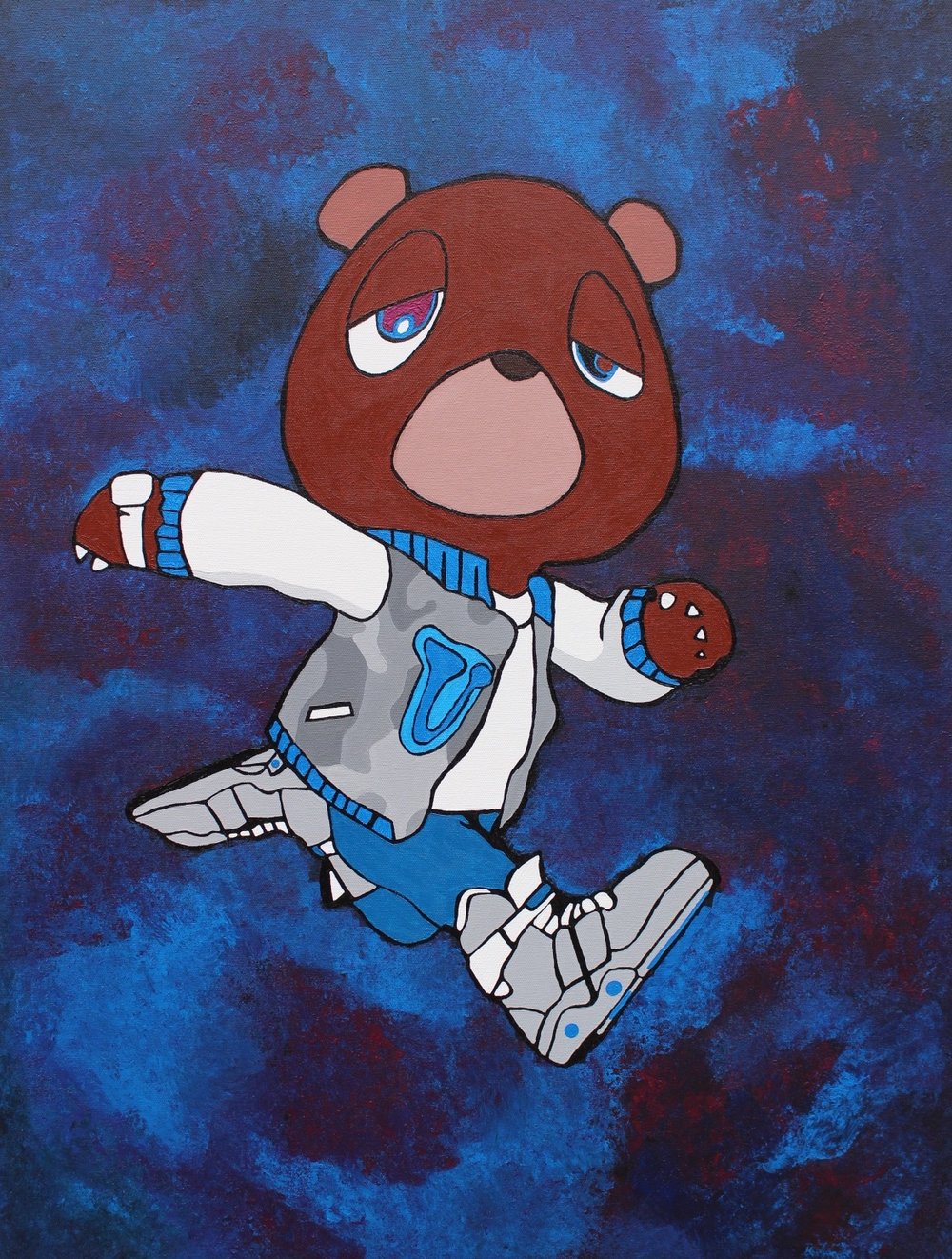 Image of Graduation Bear; Original Painting