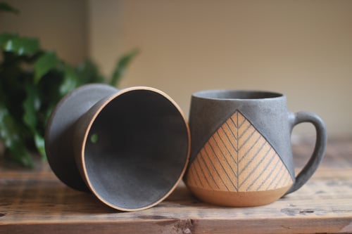 Image of Matte Charcoal Pyramid Coffee Pour-Over Set