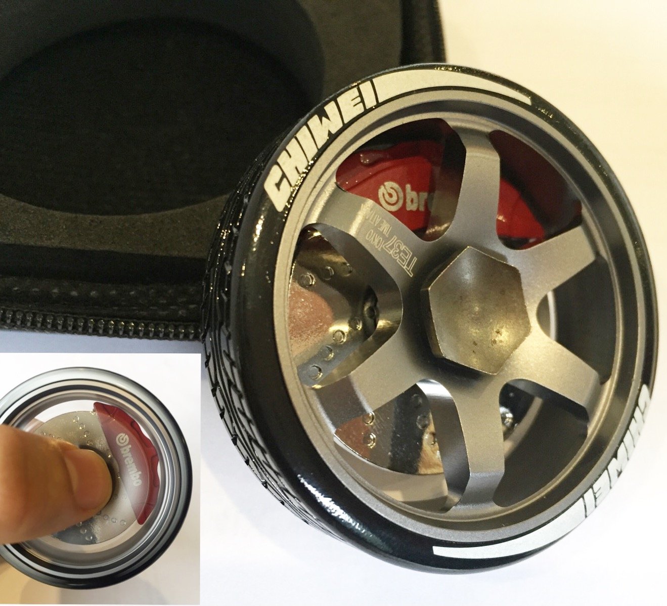 BLACK Alloy Wheel Fidget Spinner | Lux Ltd