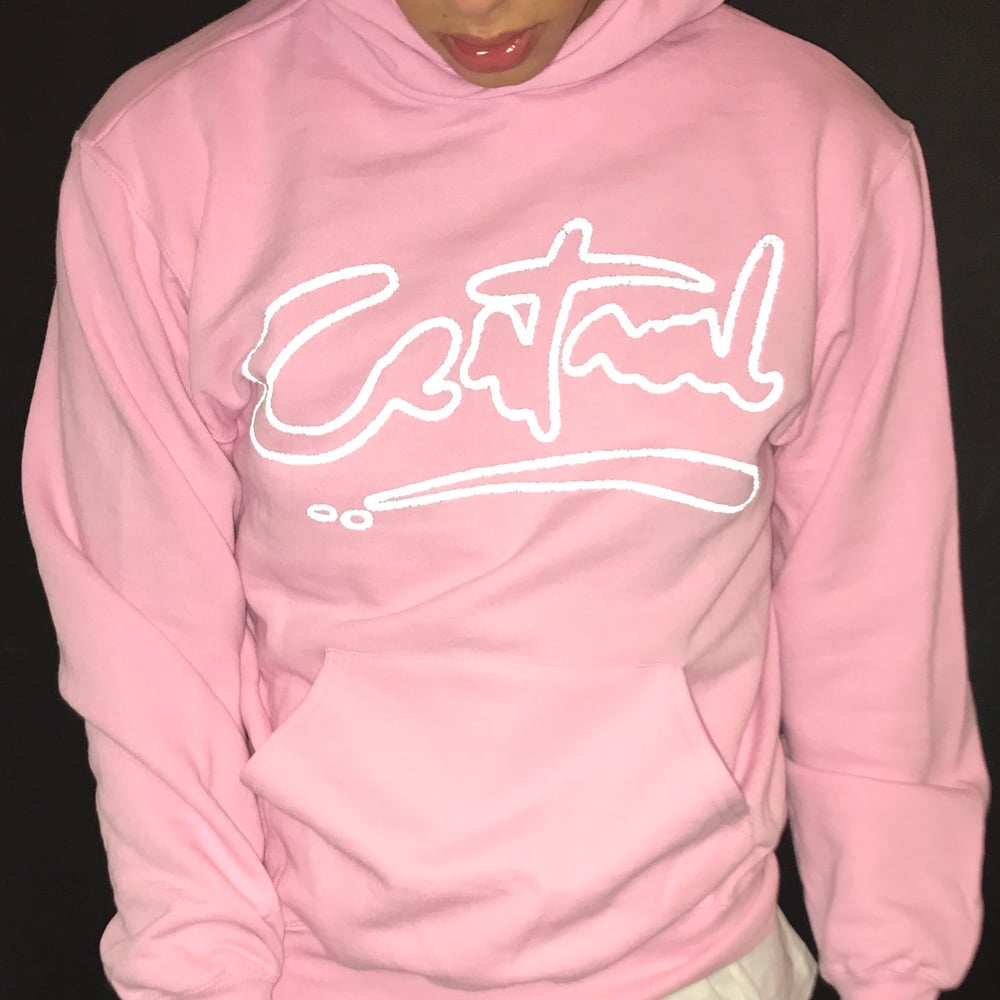 Image of Baby Pink Reflective Hoody
