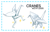 Image 3 of Origami Cranes with Legs Charms
