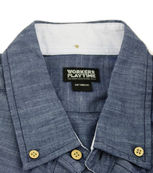 Image of Hobsbawm fitted shirt - Howard blue chambray