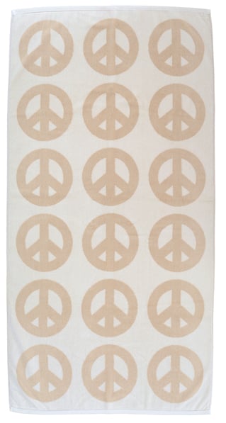 Image of Simple Peace Towel <div> Cream–Scour</div>