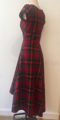 Image 3 of Tartan bias waterfall dress