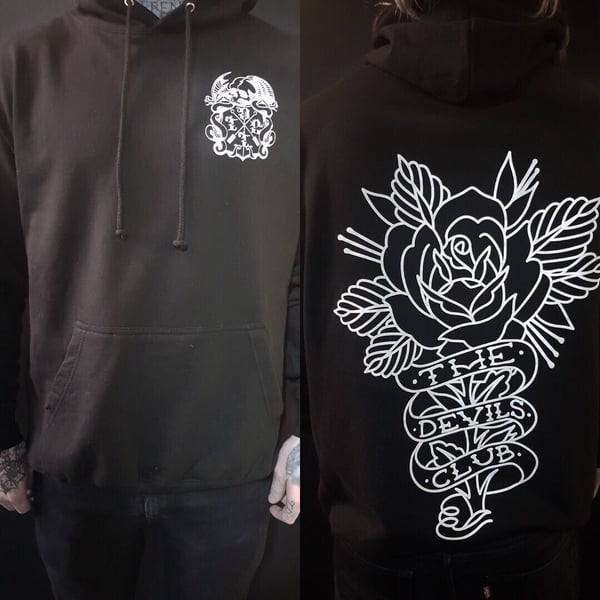 Image of Rose Hoodie Black