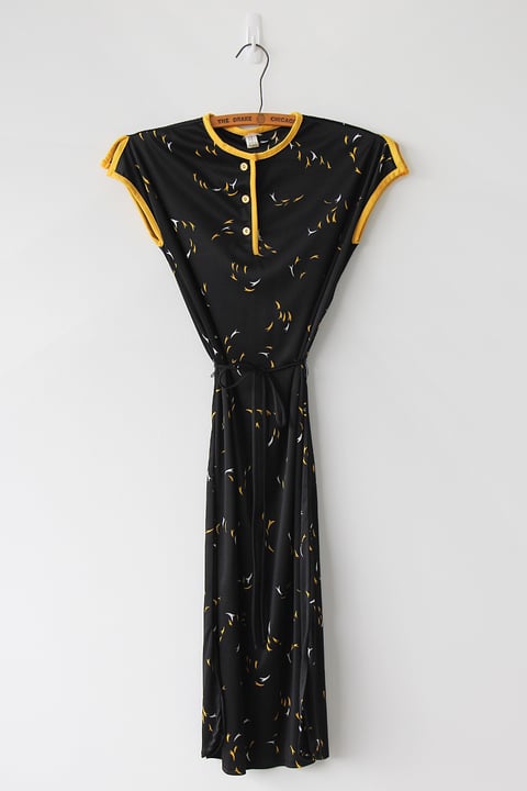 Image of SOLD Black And Yellow Nation Dress