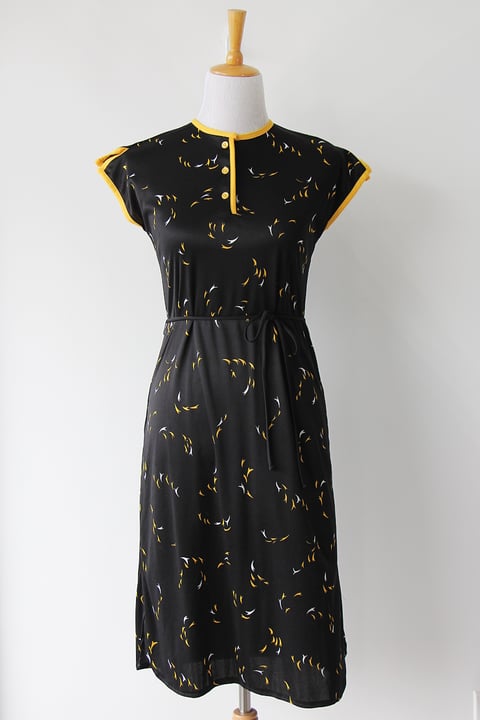 Image of SOLD Black And Yellow Nation Dress