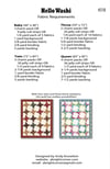 Hello Washi Quilt Pattern - PAPER pattern