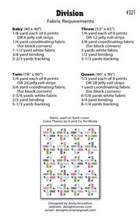 Image 2 of Division Quilt Pattern - PAPER pattern