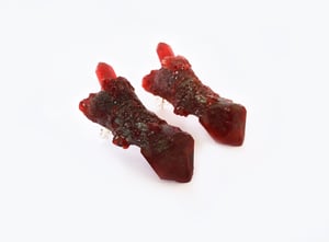 Image of CELESTIAL STUD EARRINGS - Blood Ruby