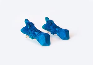 Image of CELESTIAL STUD EARRINGS - Teal