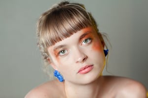 Image of CELESTIAL STUD EARRINGS - Electric Blue (Opaque)