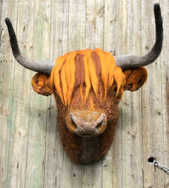 Image of Gille, the Highland Bull.( Faux Taxidermy Collection.)