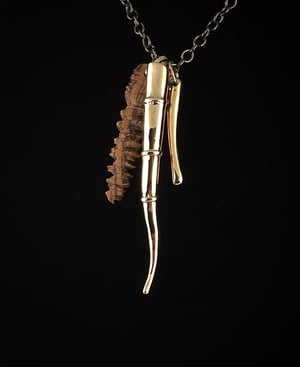 Image of SMALL TENDRIL PENDANT WITH WOOD 