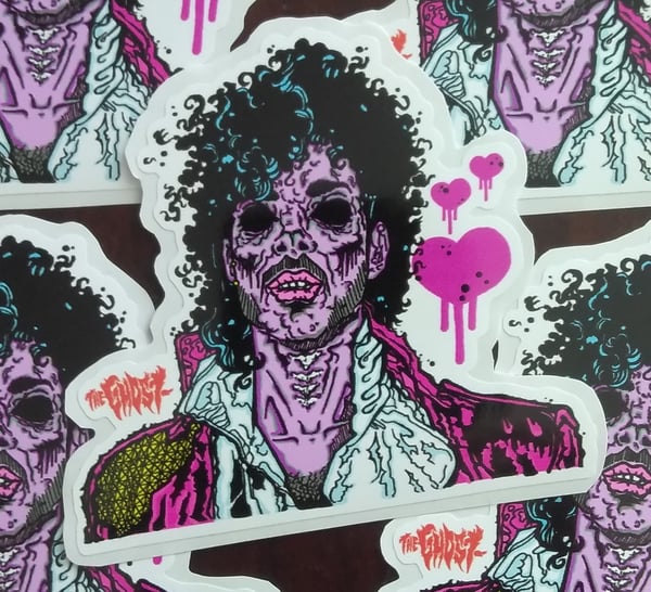 Image of Funk God Infected Vinyl Die Cut Stickers | Purple God Stickers | Purple Zombie sticker by The Ghost