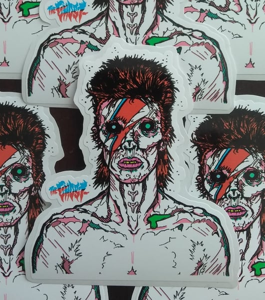 Image of Aladdin Sane Vinyl Die Cut Stickers | Ziggy Stardust stickers | David Bowie sticker by The Ghost