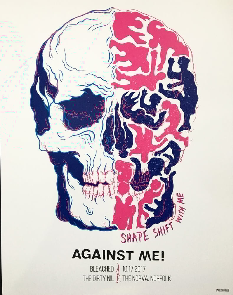 Against Me! 2017 Tour Poster JARED GAINES