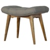 Curved Upholstered Stool