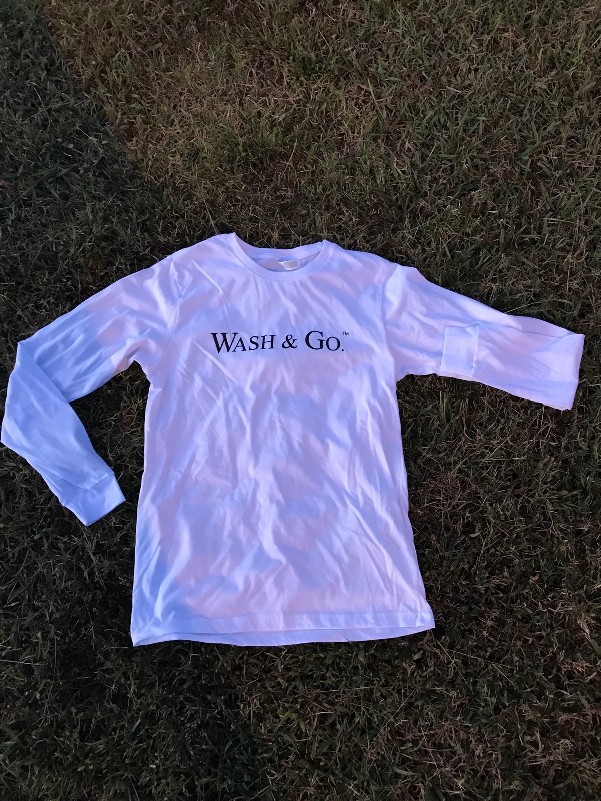 Image of Wash & Go.™ “White” Long Sleeve Tee