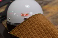 Image 2 of JK400 Gloss White & Quilted Tan Suede