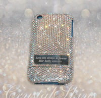Image 4 of Crystal Shimmer Fully Covered Case with Personalised Engraved Plate