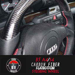 Euro Impulse B5 A4 S4 Carbon Fiber Flatbottom Steering Wheel
