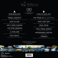 Image 2 of Cormega "The True Meaning" 15 Year Anniversary (Clear Colored) Vinyl LP