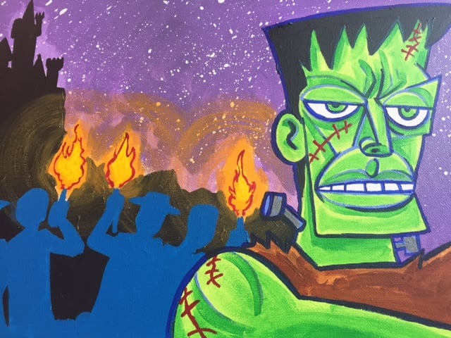 Image of Frankenstein's Monster original painting by Franco