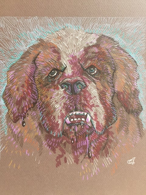 Image of Cujo original artwork by Craig Rousseau