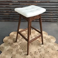 Image 1 of TH Brown Martelle Bar Stool ~ Dark Ash Timber ~