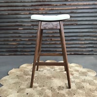 Image 2 of TH Brown Martelle Bar Stool ~ Dark Ash Timber ~