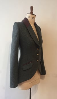 Image 7 of Leather shawl collar Agnes jacket