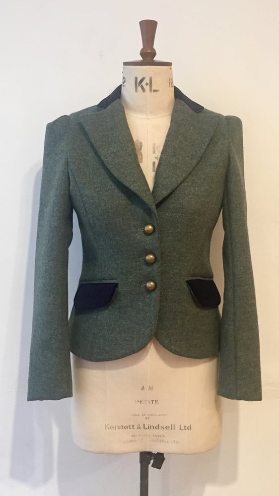 Image of Tweed and velvet Miss DuPont jacket