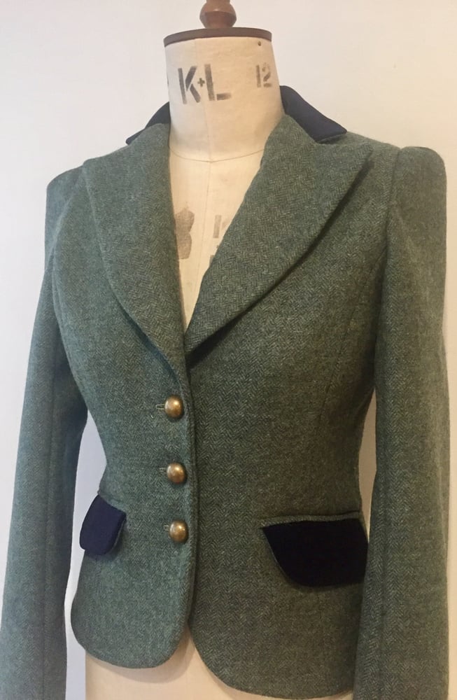 Image of Tweed and velvet Miss DuPont jacket