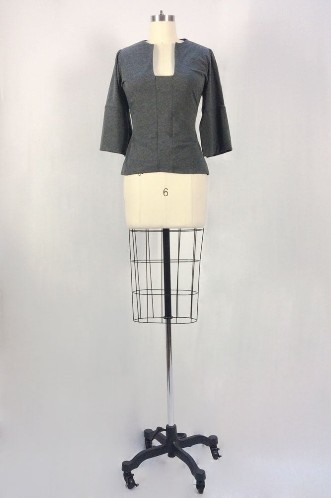 Image of Fitted Cubist Top (Gray)