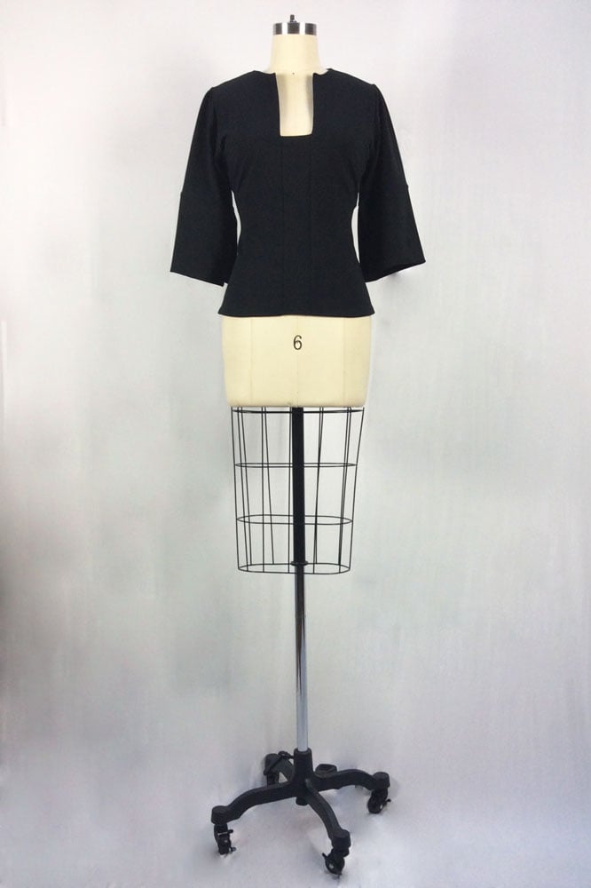 Image of Fitted Cubist Top (Black)