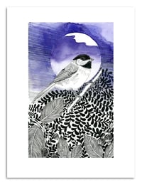 Image 2 of CHICKADEE KING: 9X12 INCH LIMITED EDITION PRINT