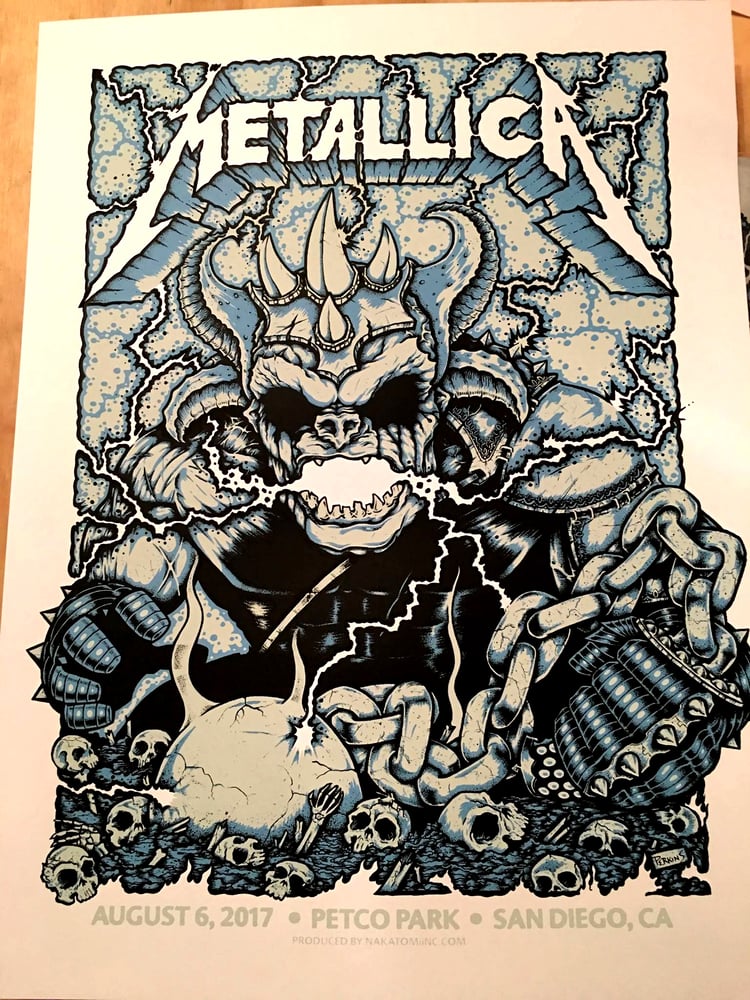 Image of Metallica - San Diego 2017 official VIP poster