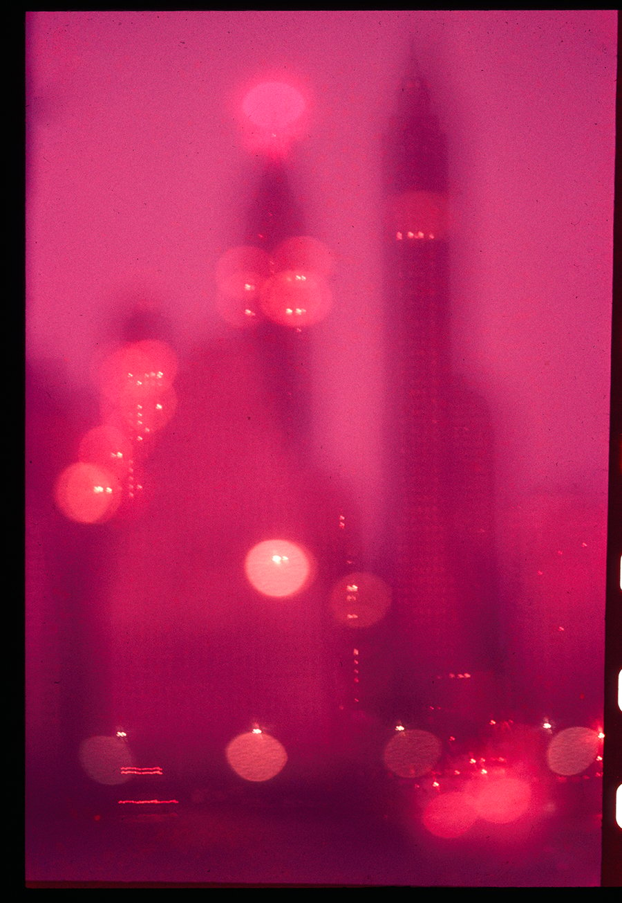 Image of NYC Skyline In Fog; 1950s